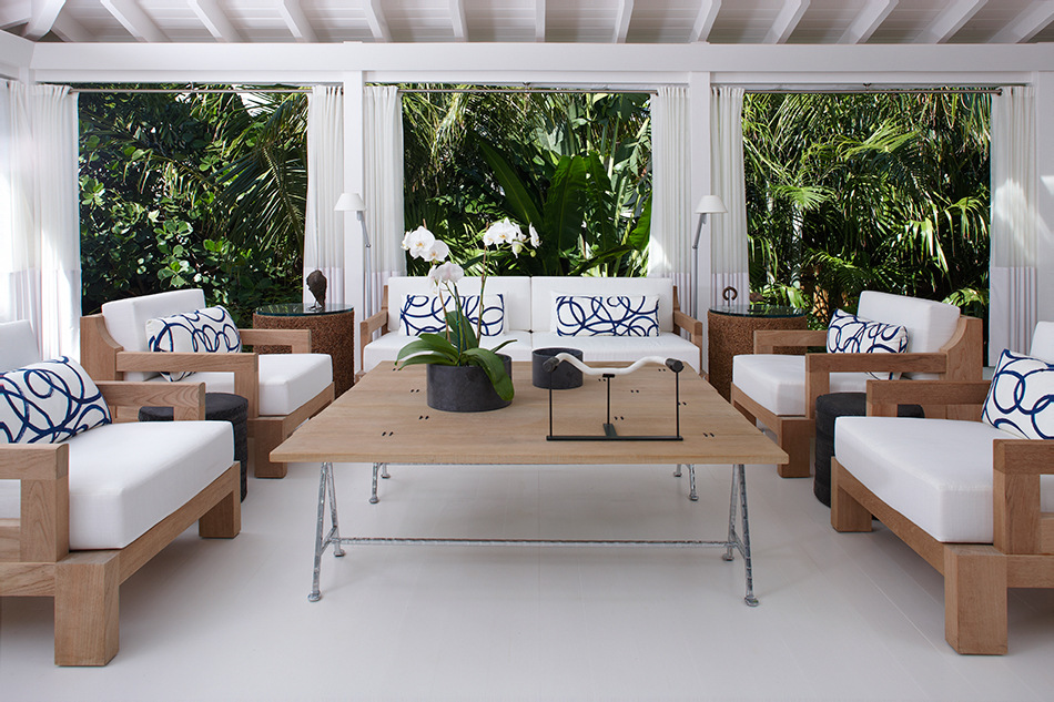 gauze draperies surround the white painted outdoor area of a house in key west florida the sculpture resembling bicycle handlebars is made of black and - Key West Interior Design gauze draperies surround the white painted outdoor area of a house in key west florida the sculpture resembling bicycle handlebars is made of black and - Key West Interior Design