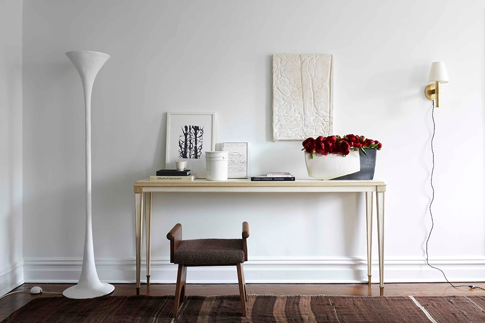 Keep An Eye On Millennial Designer Charlie Ferrer 1stdibs Former Chelsea Apartment A Plaster Torchiere By Kacper Dolatowski From Ferrer S Gallery Stands Beside Neoclassical Parchment Console Cotton