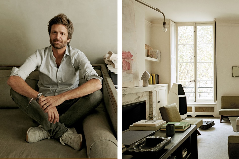 man sitting on couch