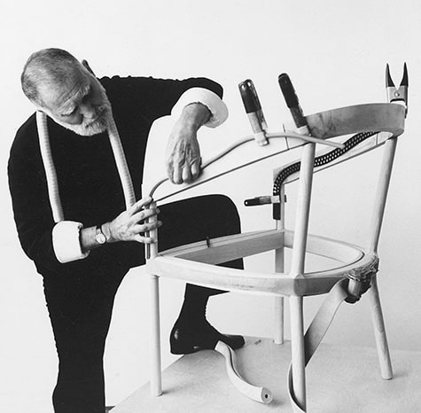 man building chair