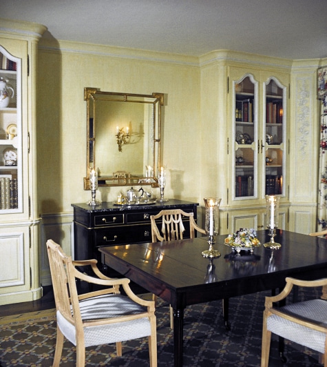 yellow dining room