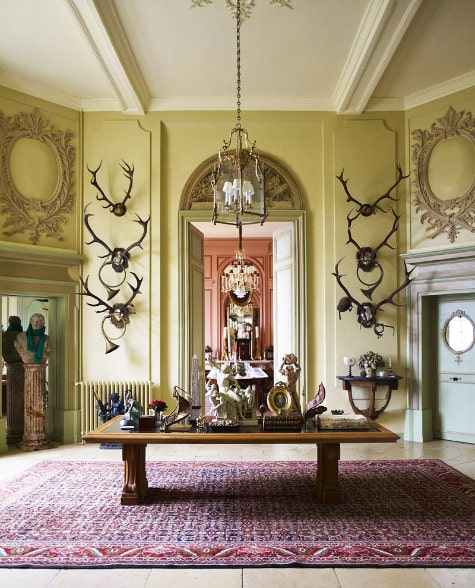 green entry hall