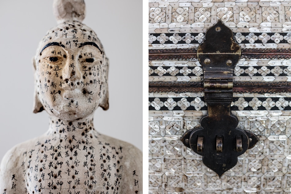 Chicago designer Tom Stringer Asian sculpture Syrian chest