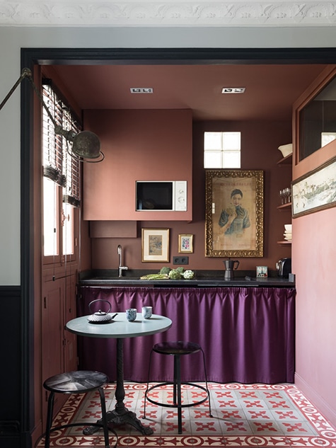 The kitchen of a 260-square-foot Paris apartment by Marianne Evennou