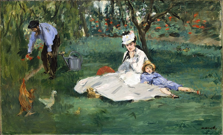 Édouard Manet The Monet Family in Their Garden at Argenteuil Public Parks, Private Gardens: Paris to Provence French France Metropolitan Museum of Art New York