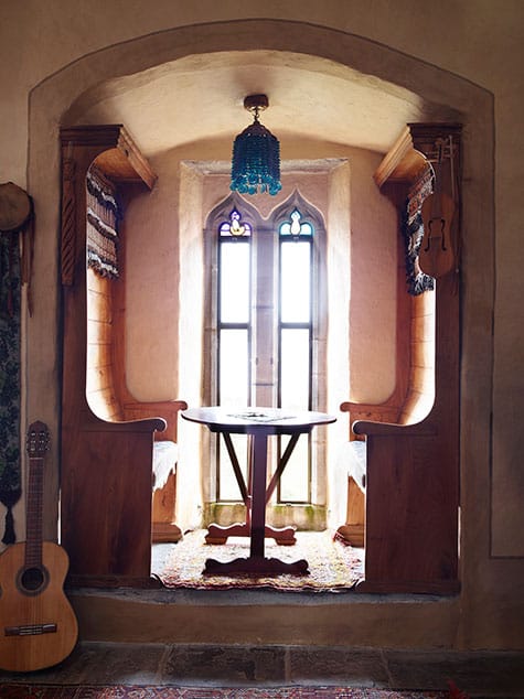 sitting nook at Kilcoe Castle