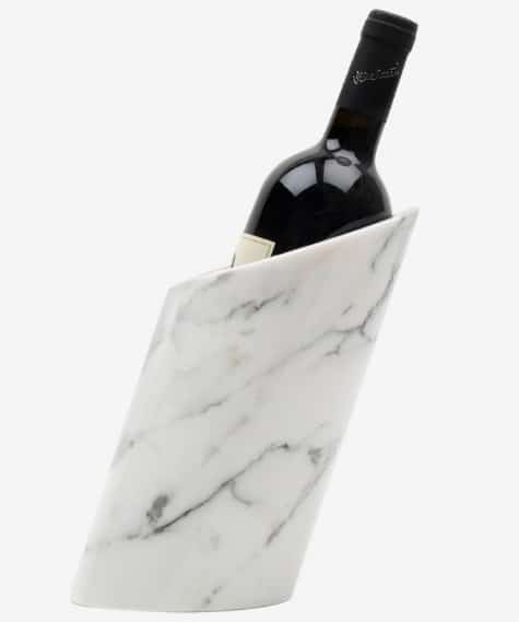 Fiammetta V. Carrara marble bottle holder