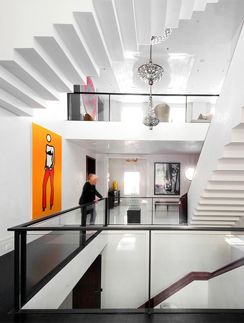 triple townhouse atrium by Leroy Street Studio