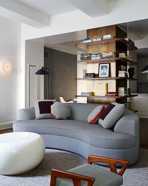 A living area in a West-Village apartment by Aamir Khandwala