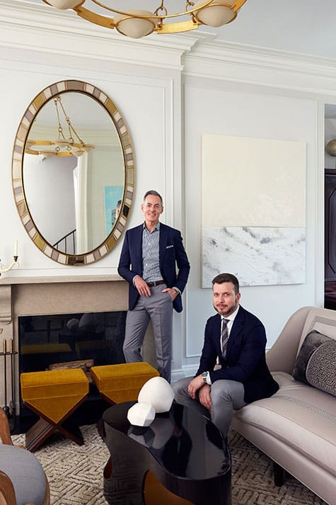David Kleinberg and Sean Matijevich in a room they designed
