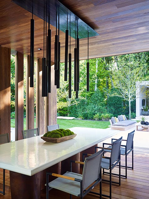 Outdoor dining area by Blaze Makoid