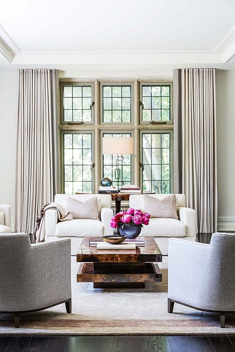 Living room by Julie Charbonneau Design