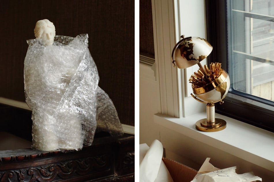 Bust by Shirley Klinghoffer and a 1970s cigarette holder