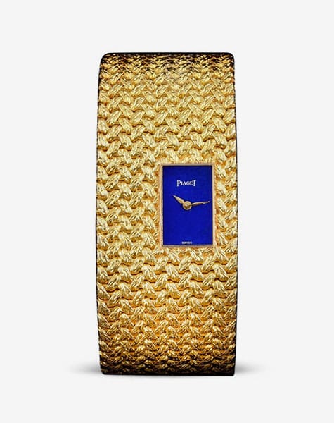 Piaget yellow gold and lapis lazuli wristwatch, ca. 1970