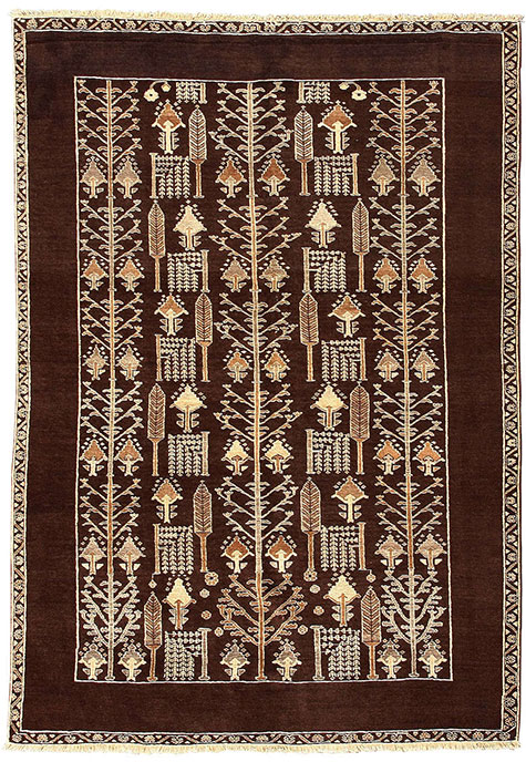 Cocoa Background Persian Modernist Rug