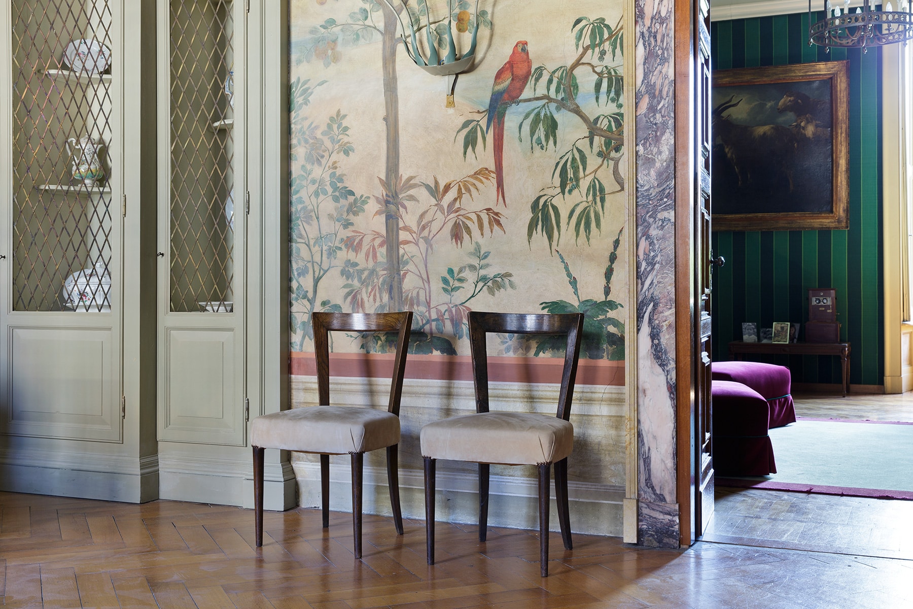 Piero Portaluppi Casa degli Atellani Milan chairs dining hall