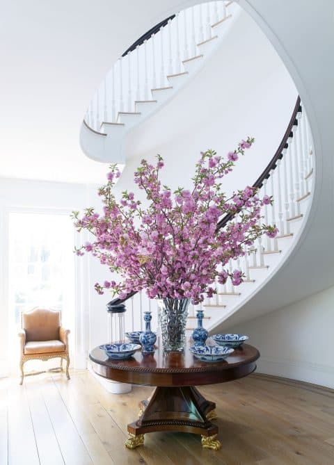 entryway at Weatherstone Connecticut estate Carolyne Roehm Design & Style: A Constant Thread book Rizzoli