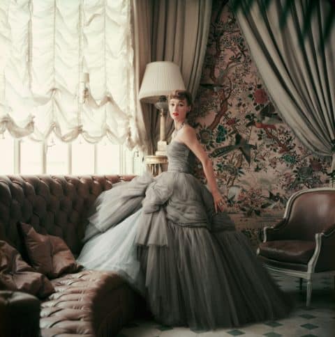 Sophie Malgat in Dior, photo by Mark Shaw