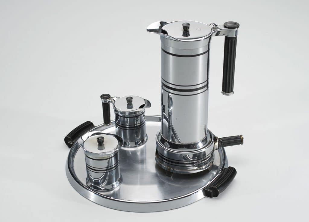 Modern by Design: Chicago Streamlines America Chicago History Museum Michael McArdle coffee set Chicago Flexible Shaft Company