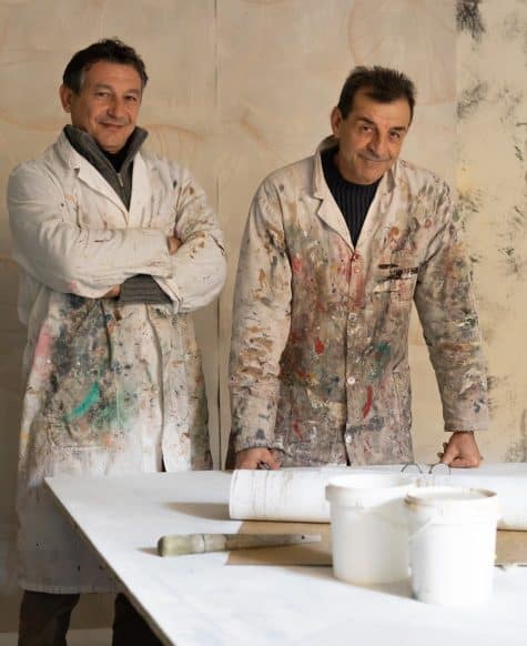 Fabscarte cofounders Emilio Brazzolotto (left) and Luigi Scarabelli