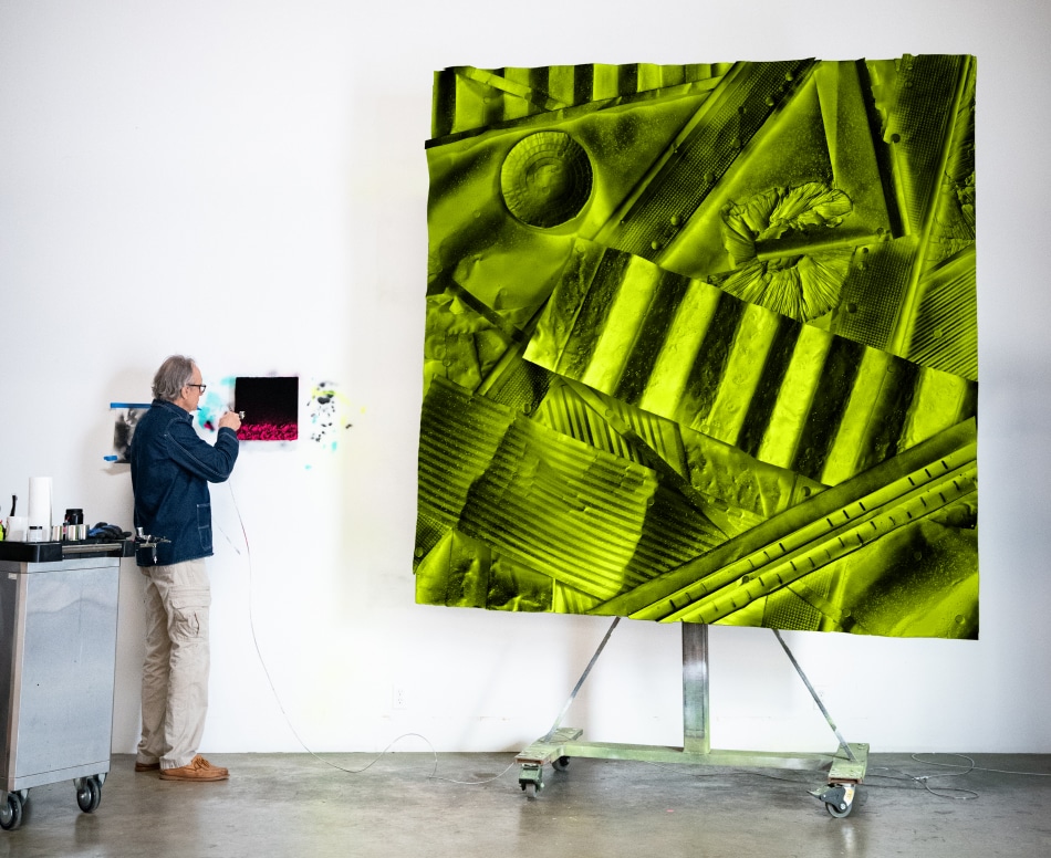 William Monaghan in his studio