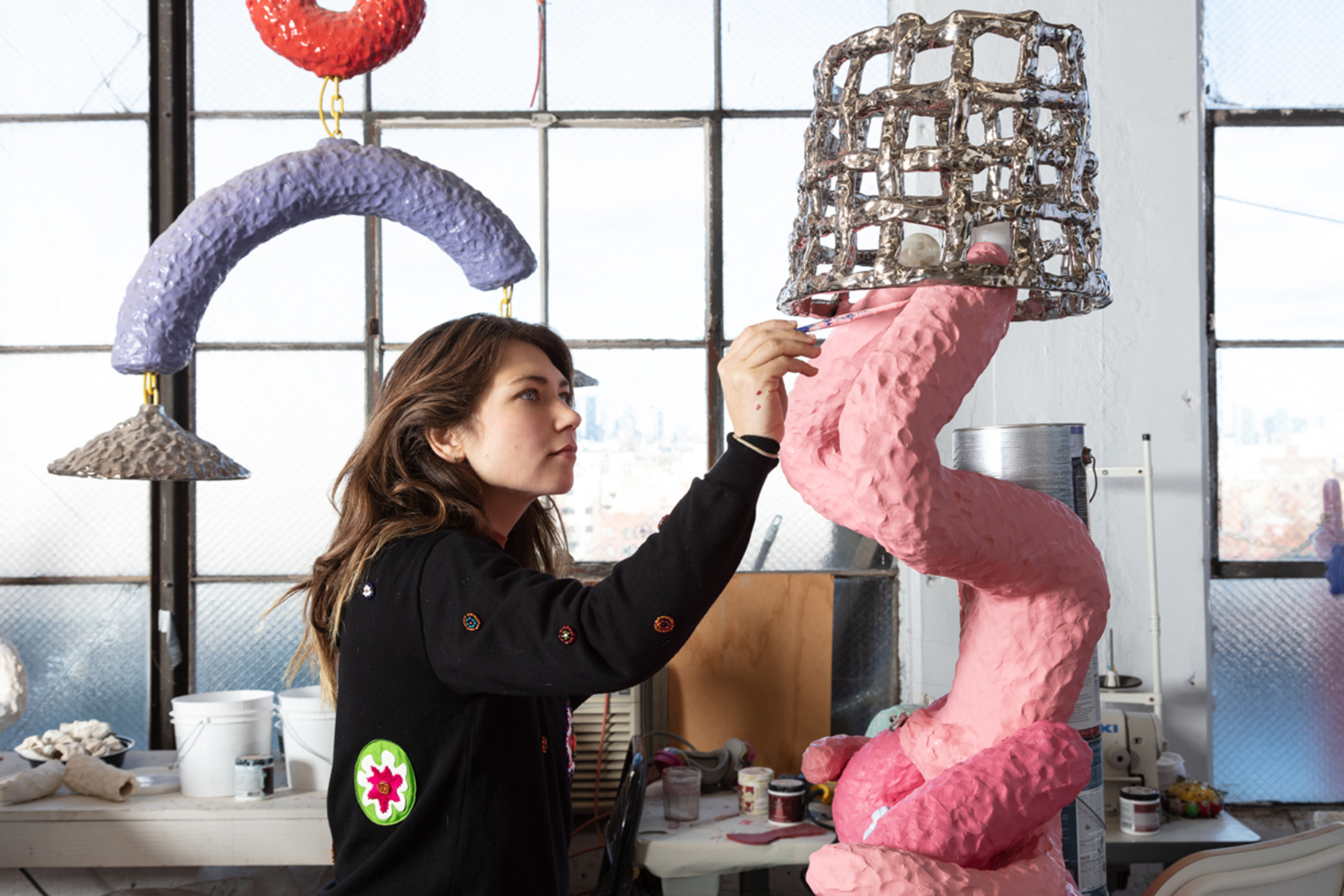 Katie Stout in her Brooklyn studio