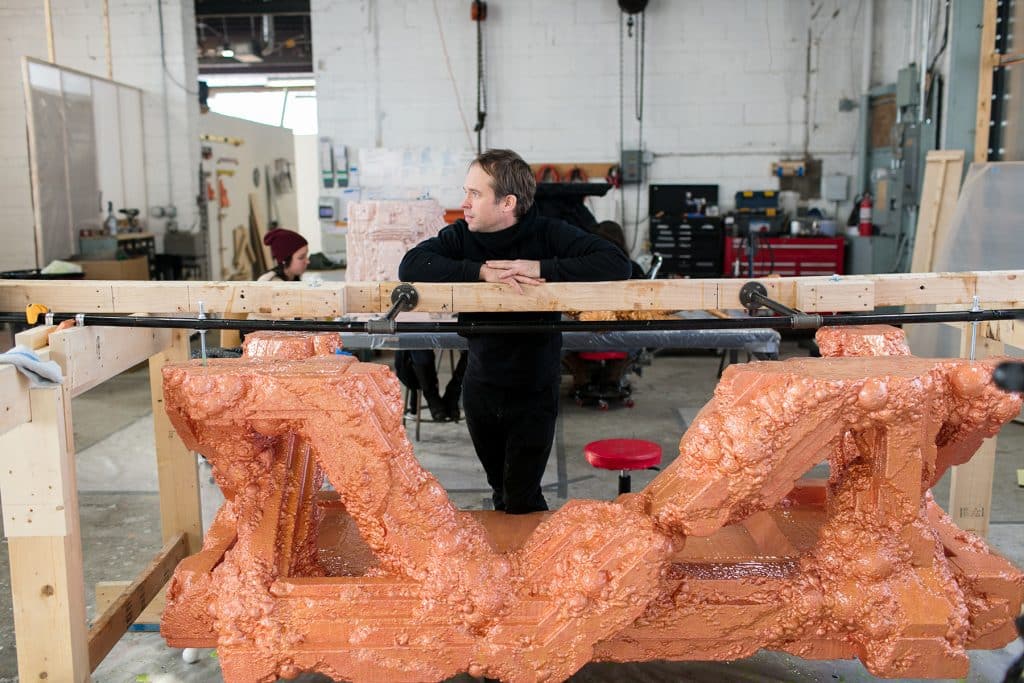 Chris Schanck in his Detroit studio