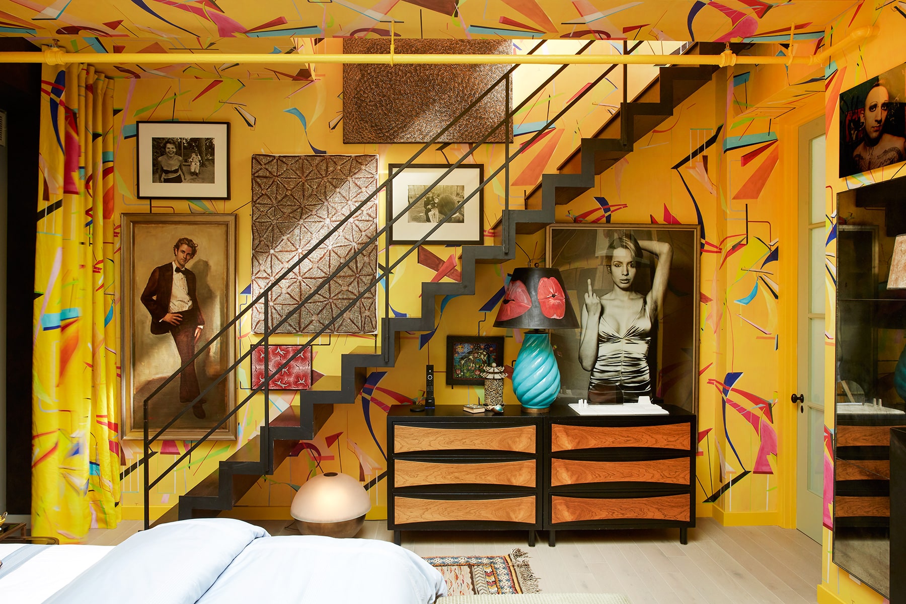 Interior designer Drew McGukin New York loft bedroom