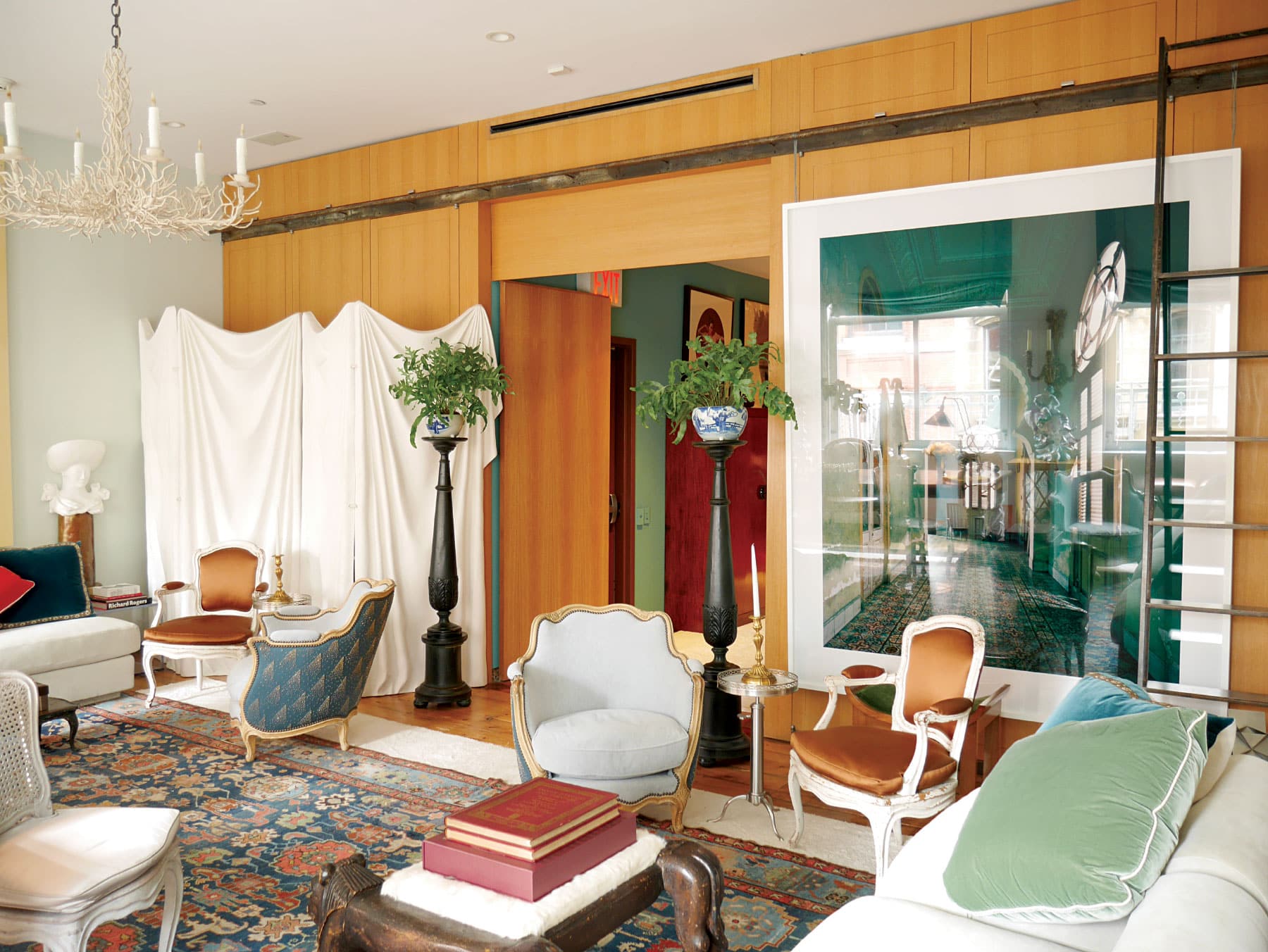 iving room of Robert Couturier's Soho apartment