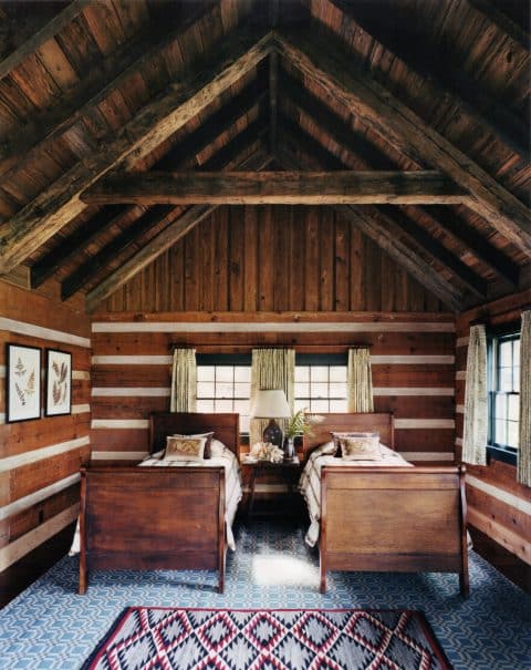 hunting lodge guest room by Sara Bengur