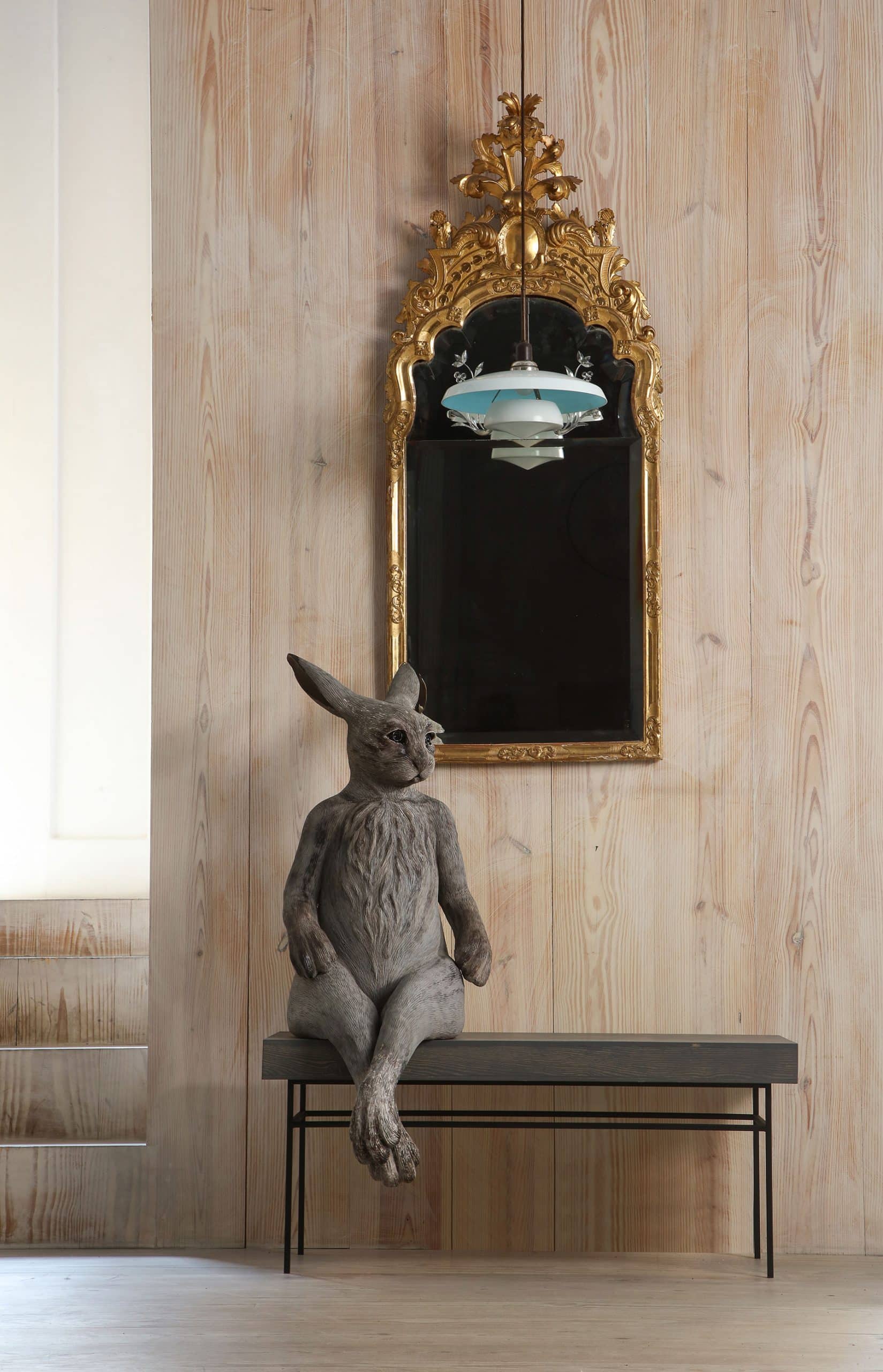These Human-Size Ceramic Hares Evoke Serious Emotions