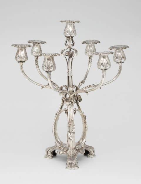 Gorham Silver: Designing Brilliance 1850–1970 Gorham Manufacturing Company Rhode Island School of Design Museum Providence Athenic collection candelabrum