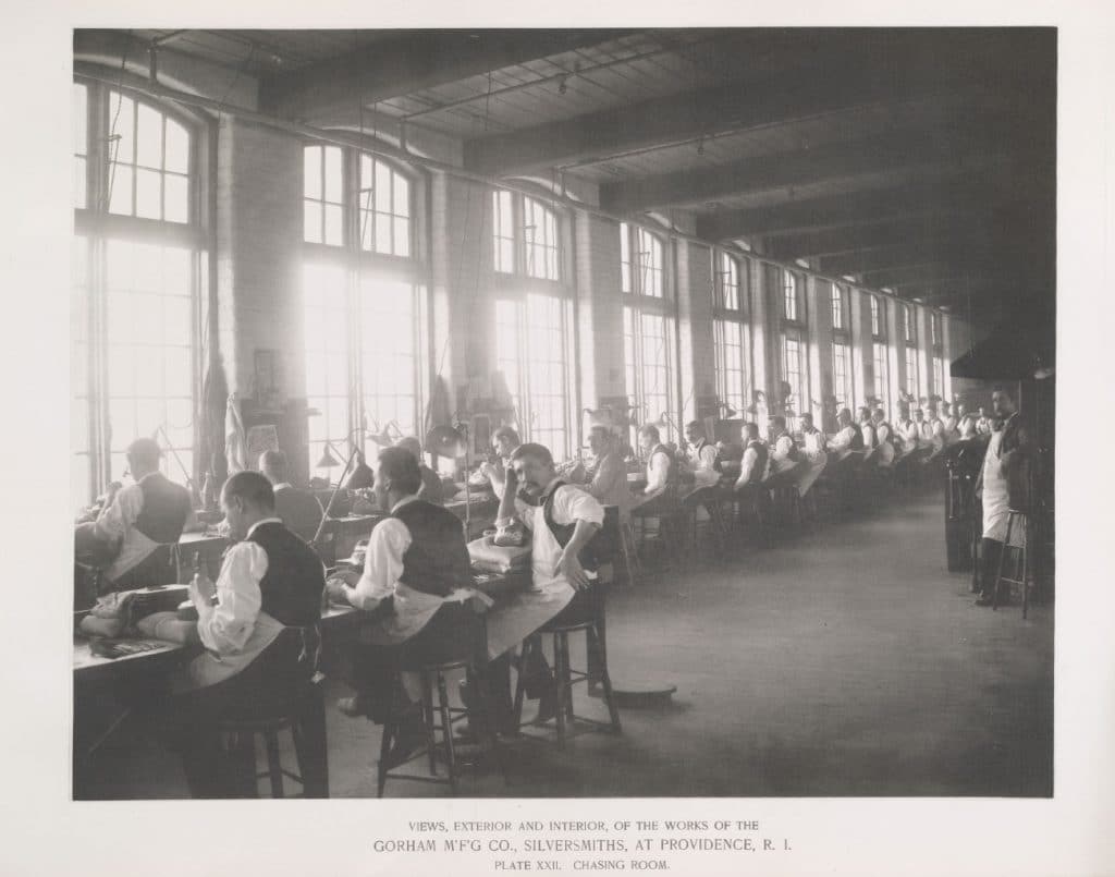 Gorham Silver: Designing Brilliance 1850–1970 Gorham Manufacturing Company Rhode Island School of Design Museum Providence work room