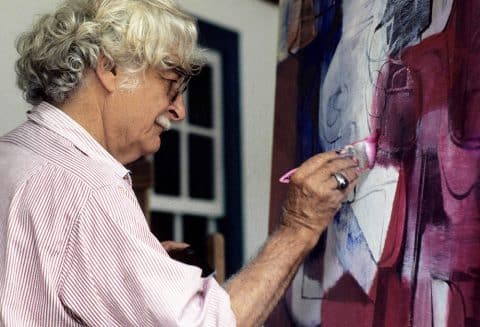 Burle Marx painting in the 1980's