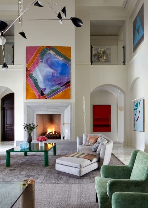 A living room in Jupiter, Florida, designed by Frampton Co.