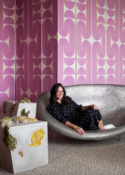 Interior designer Elena Frampton at Exhibition, her Hamptons gallery space.