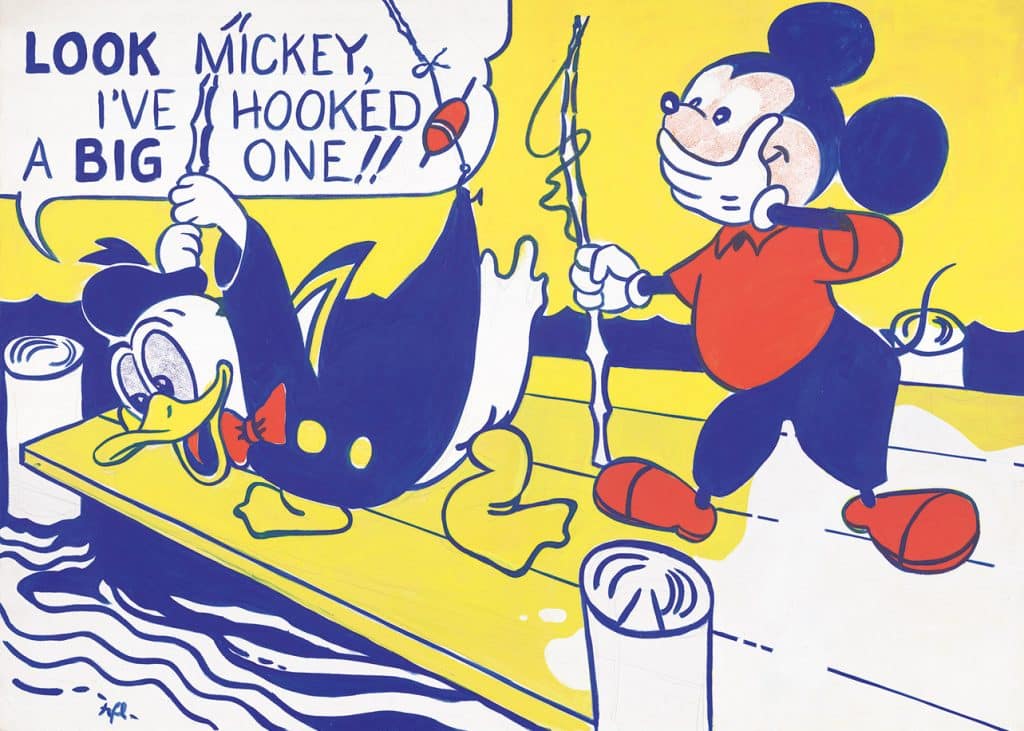 Roy Lichtenstein "Look Mickey" Comic Painting