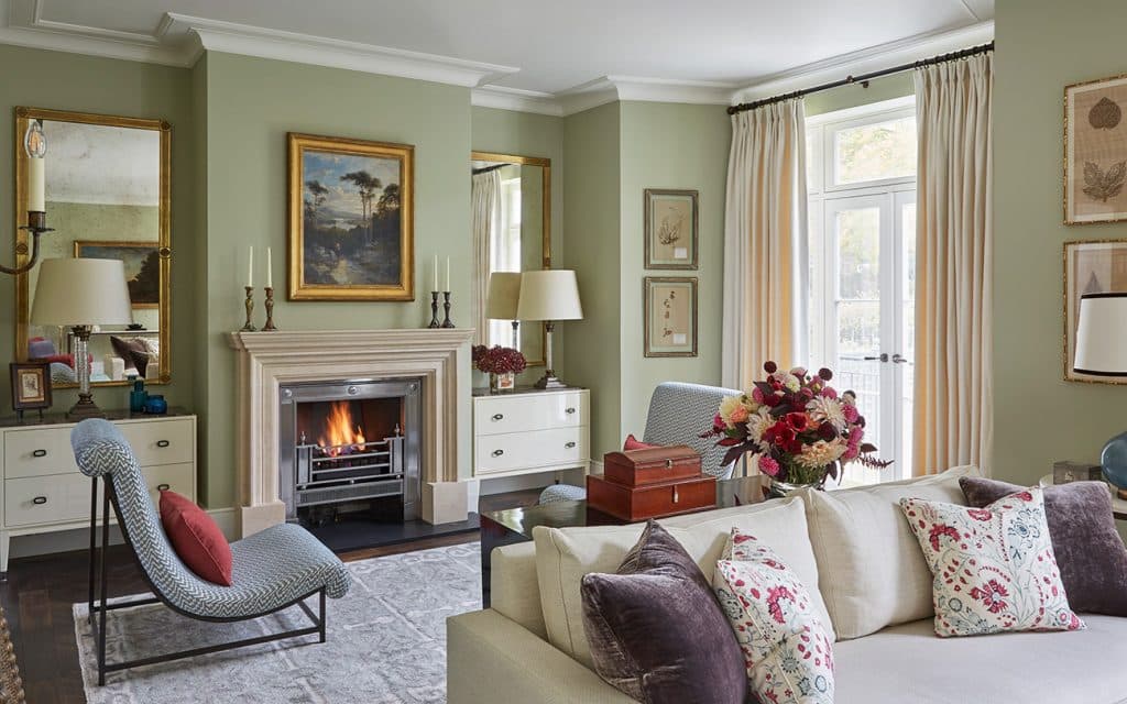 Living Room at a Notting Hill Rental Designed by Todhunter Earle