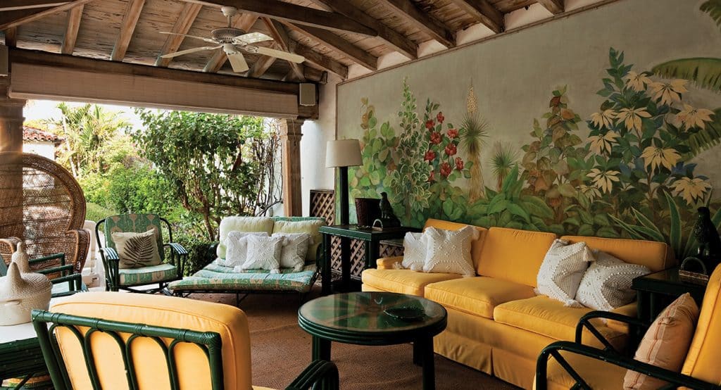 Outdoor Seating at Louwana, Designed by Mizner
