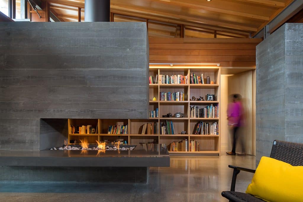Fireplace at the Los Altos residence