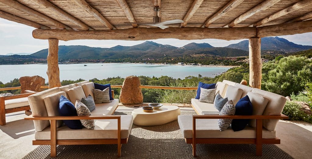 Outdoor Seating at a Seaside Residence in Sardinia, Designed by Todhunter Earle
