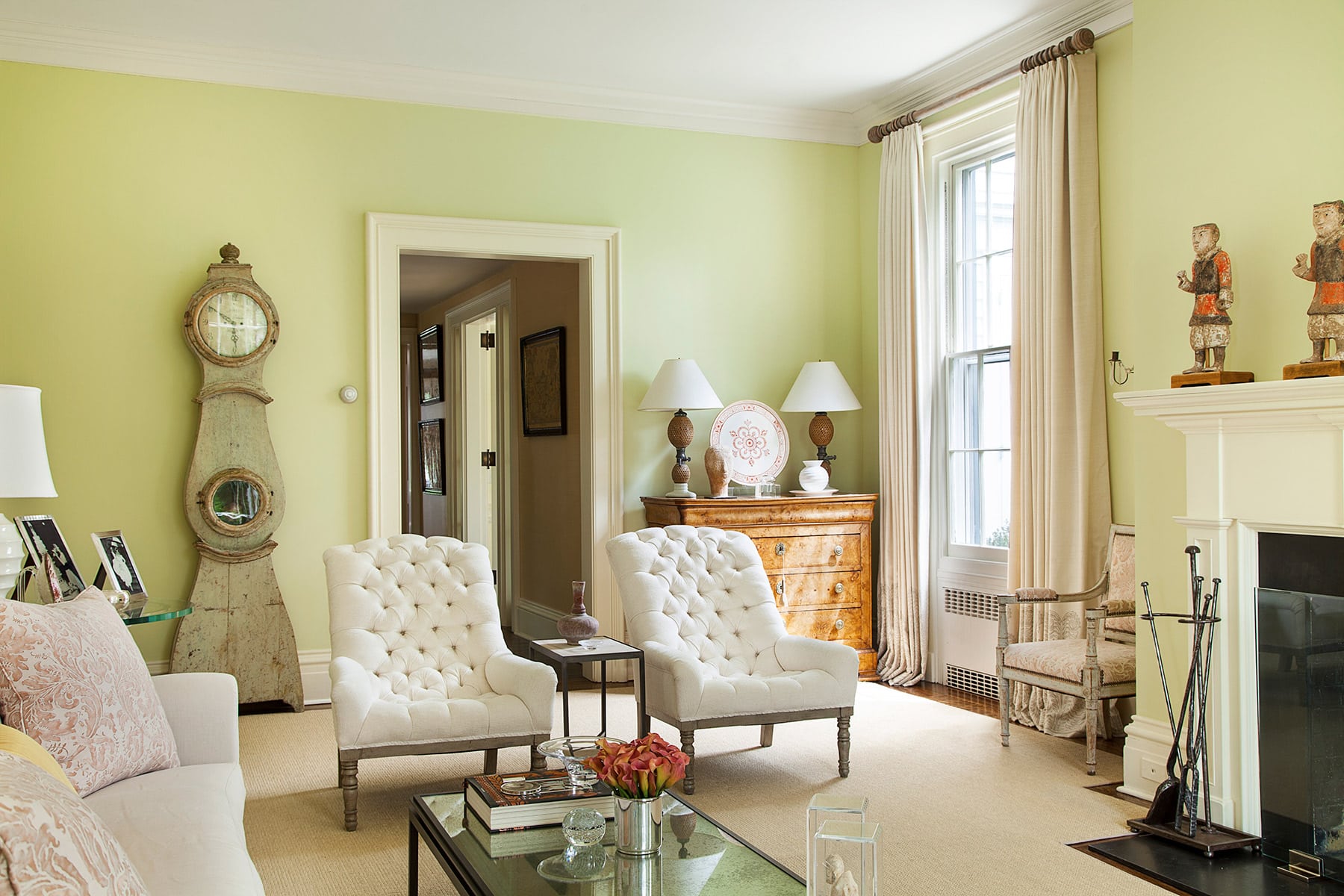 Charlotte Barnes Interiors Federal-Style House Sitting Room