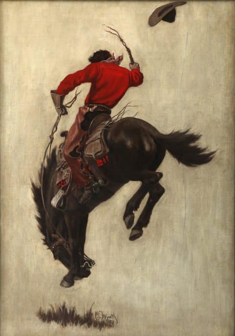 N.C. Wyeth's Bucking Bronco illustration