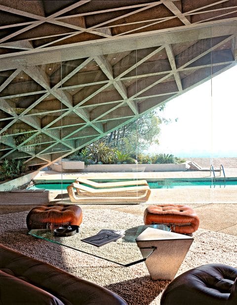 The pool at the Sheats-Goldstein house in Los Angeles, photographed by Tim Street-Porter.