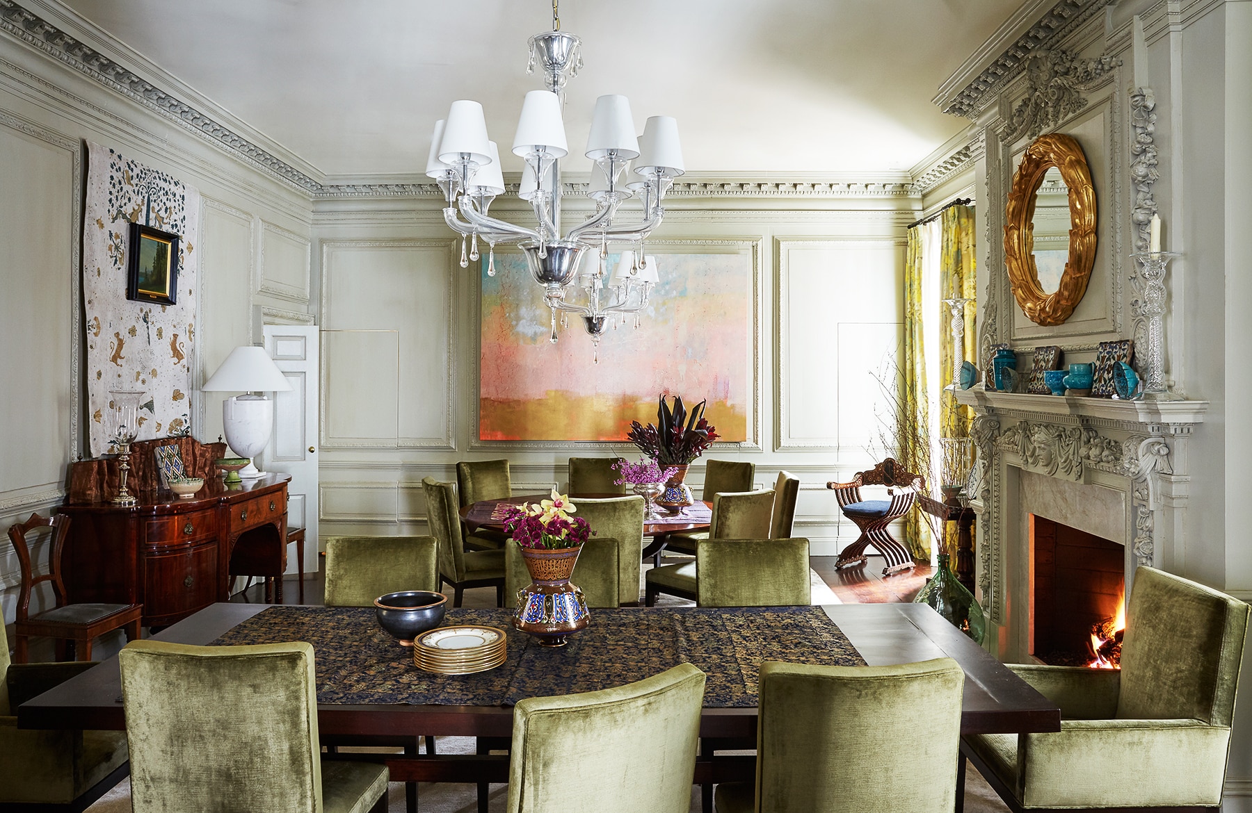 Dining Room at a Washington D.C. Residence Designed by Mona Hajj