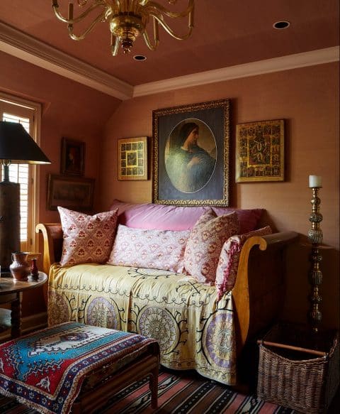 Guest bedroom in Chevy Chase, Maryland, designed by Mona Hajj