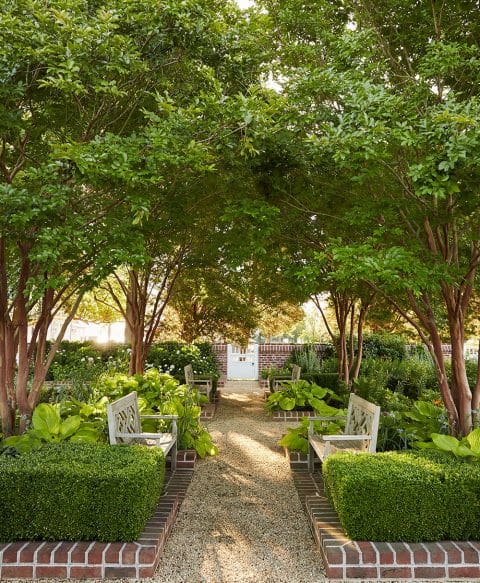 Walled garden at the Maryland Property