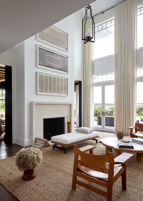 The living room of the Watermill home, designed by Marie-Christine McNally