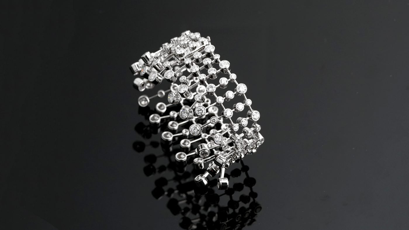 Platin-Armband mit Diamanten von Cartier
