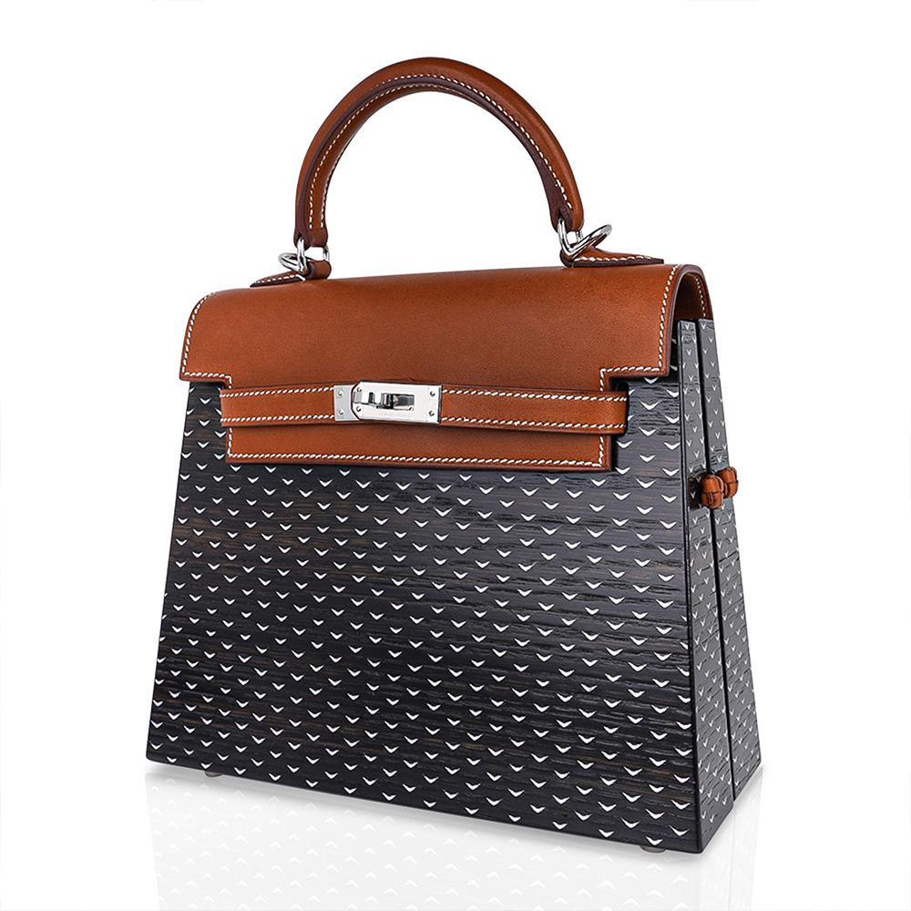 1stdibs Exclusive Hermès Kelly Pochette Metallic Bronze Chèvre Ruthenium For  Sale at 1stDibs